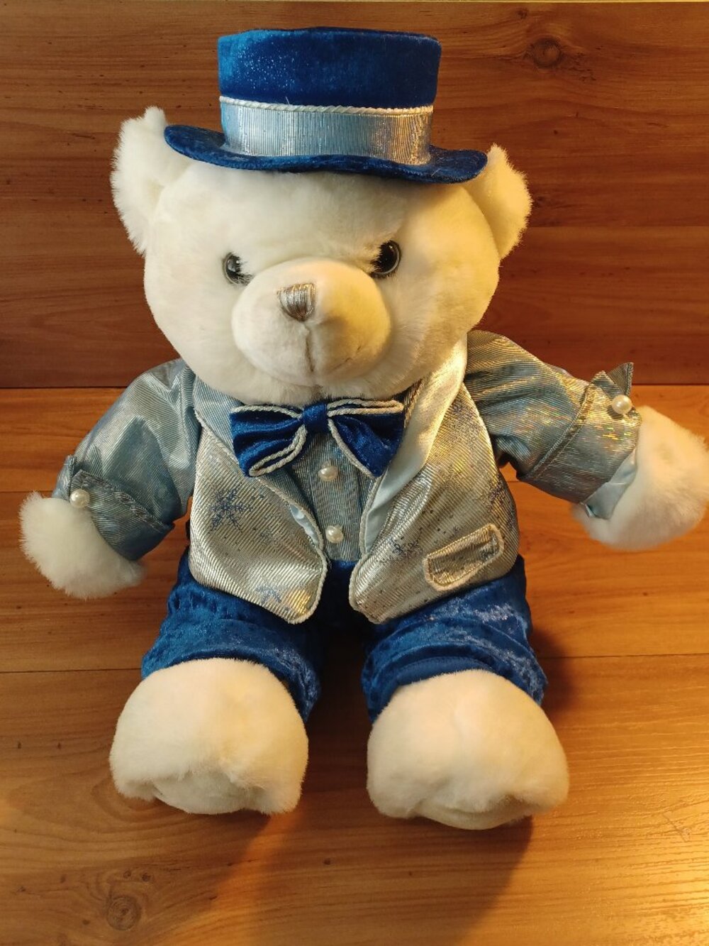 NWT 2004 Keep Sake Memories bear Limited Edition DANDEE Blue Glitter Toy Rare